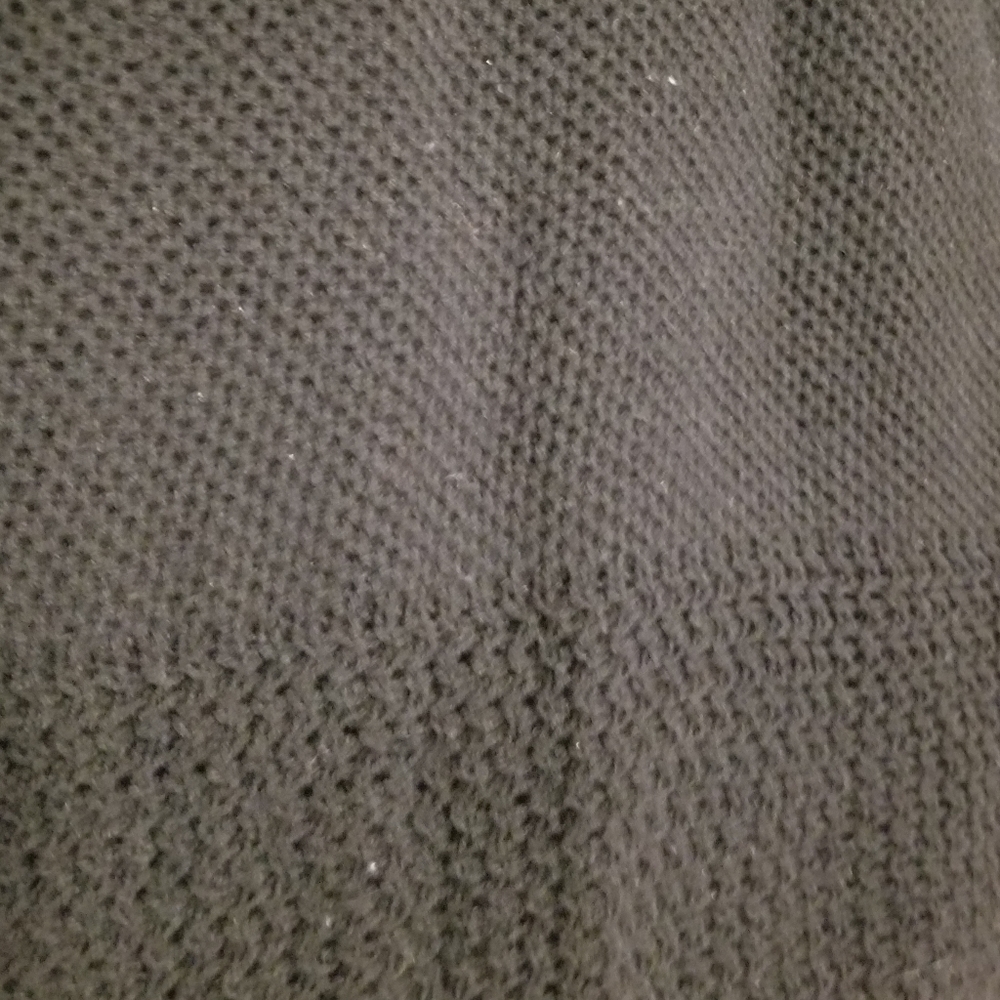 Black long-sleeve knit sweater. - Picture 2 of 3